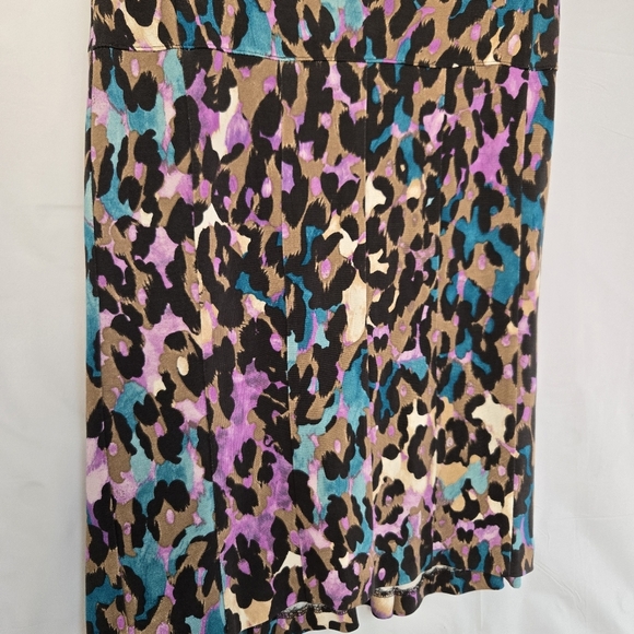 Diane Von Furstenberg Multicolor Leopard Print Pencil Skirt Size Small - Picture 3 of 9